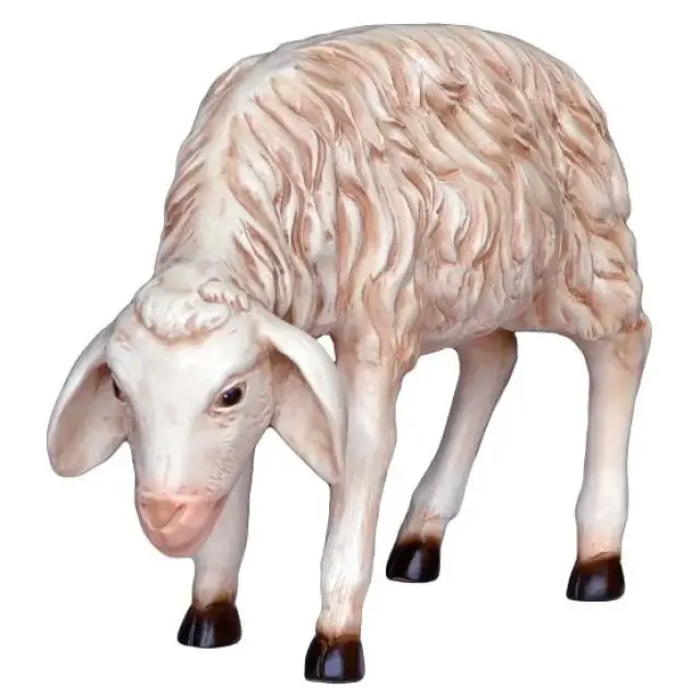 Agneau avec tête vèrs le bas 52x60 cm pour crèche de 160 cm