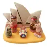 Kerststal Aardewerk - "Crèche du monde" Australië