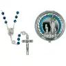 Rozenkrans Lourdes Versch. + Doosje metaal email blauw