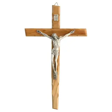Croix Murale - 25 cm - Bois d'olivier