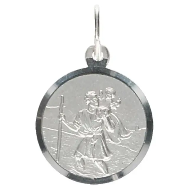 Medaille H Kristoffel - 14 mm - Metaal + Rhodium