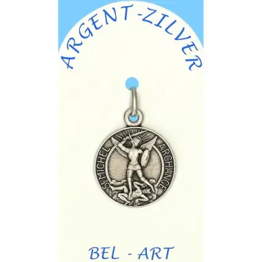Silver Medal St Michael 18 mm