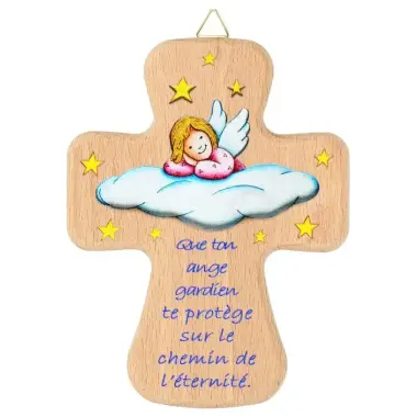Cross 14x10 cm Wall Thy Guardian Angel ... Rose