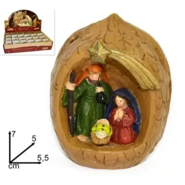 Nativity in a nut (7x5,5x5 cm)