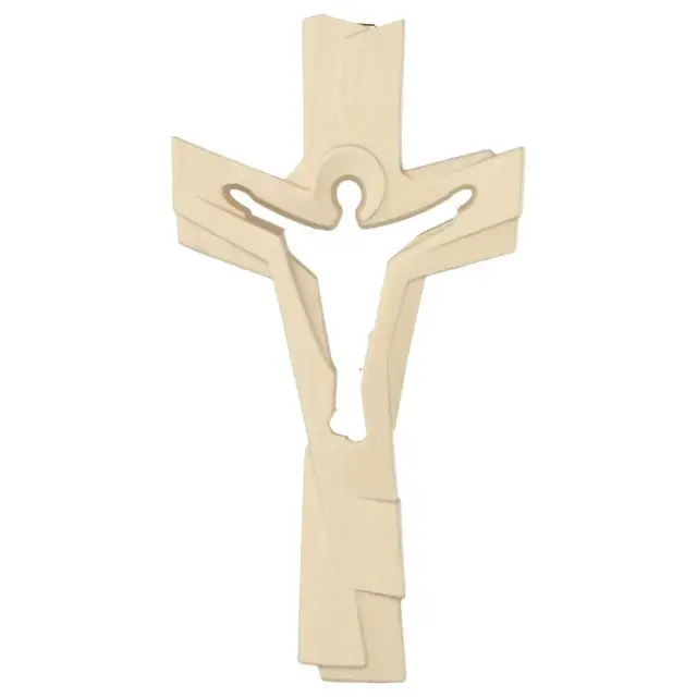 Croix De La Passion En Bois Sculpte 15Cm Bois naturel