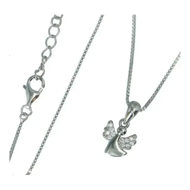 Engel hanger met zilver ketting