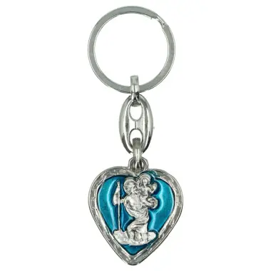 Porte-Clefs - St Christophe - Email bleu
