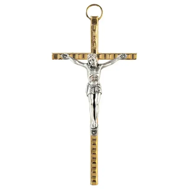 Wall Cross 11 cm Golden metal