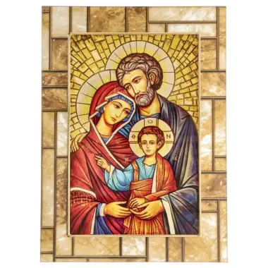Cadre en verre Sainte Famille 17 x 23.5 cm