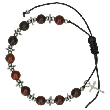 Armband op koord - hout kralen