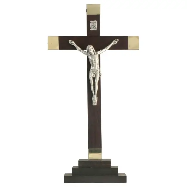 Croix sur Base - 19 X 6.5 cm - Bois