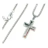 Steel cross 26 x 18 mm with chain