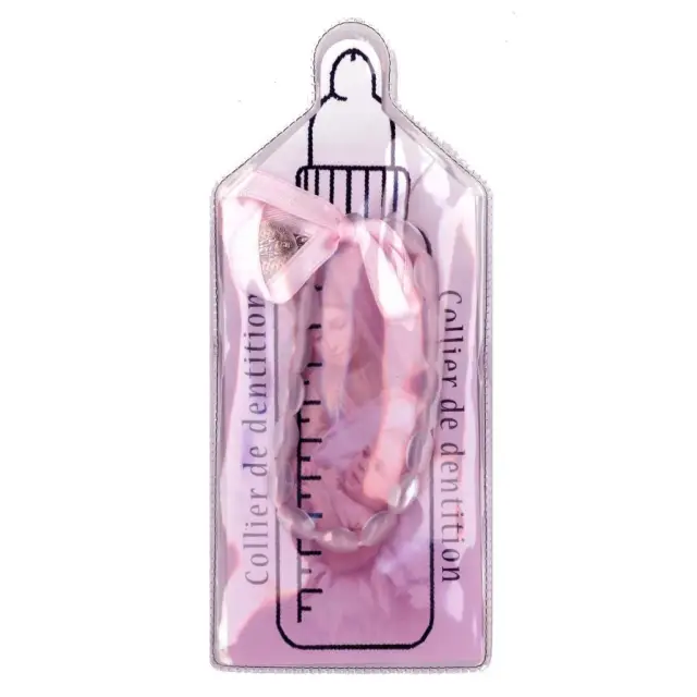 Collier de dentition/rose+prière+méd. Ste Apolline