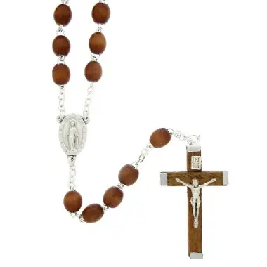Rosary Natural Wood