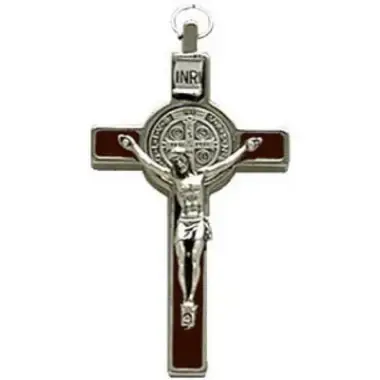 Sint-Benedictuskruis - 8 X 4 cm - Bruin