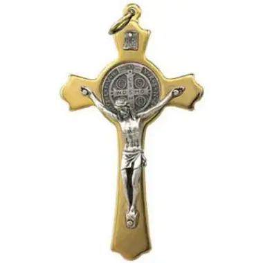 Sint-Benedictuskruis - 78 mm - Met Verguld