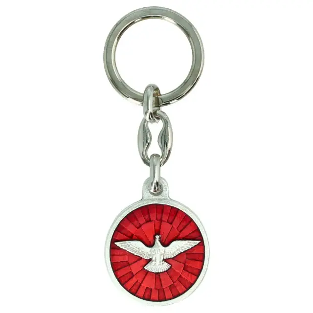 Key ring St Esprit Golden metal Email