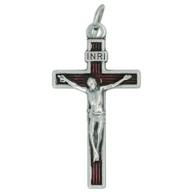 Croix 30 X 18 mm Email rouge
