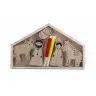 child wooden Nativity to color