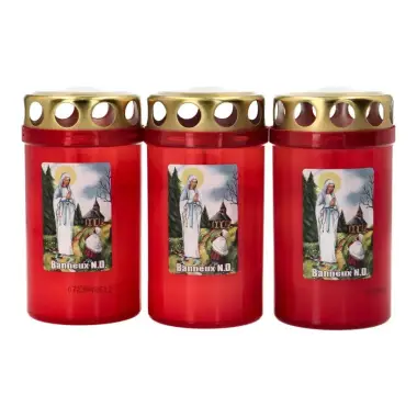 Set de 2 Bougies App. Banneux / rouge