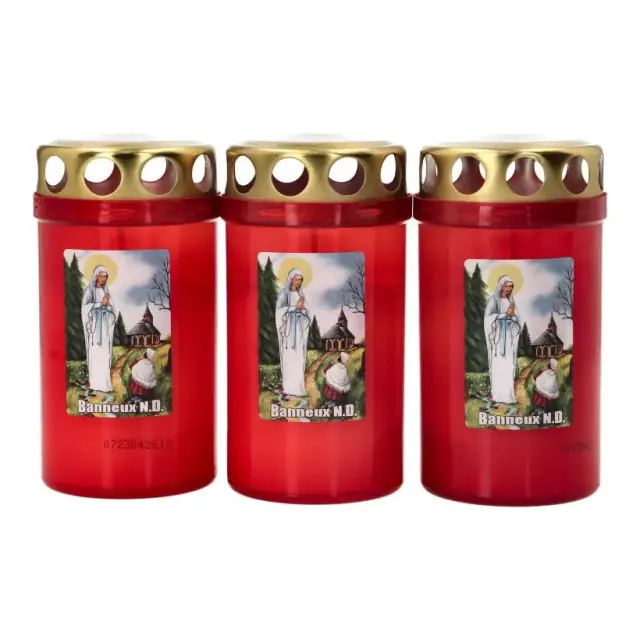 Set de 2 Bougies App. Banneux / rouge