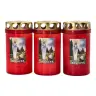 Set de 2 Bougies App. Banneux / rouge