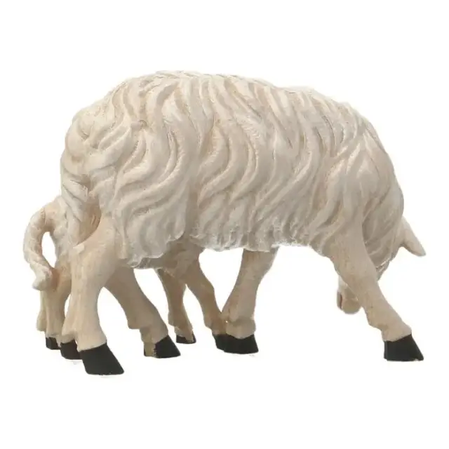 Kerstgroep Heide Hannah Houtsnijwerk : Groep 2 Schapen voor kerstfiguren van 20 cm/ Gekleurd