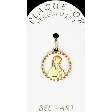 gold plated Medal Banneux 16 mm