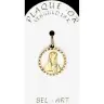 Médaille plaqué-or - Vierge Mains jointes - 16 mm ajouré