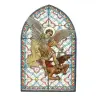 Stained glass frame 8.5 x 13.5 cm St Michael