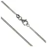 Ketting 55 cm + Karabijnhaak - Zilver + Rhodium