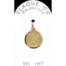 Gold plated medal St Michael 16 mm