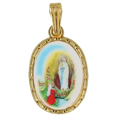 Médaille 20 mm Ov - Appar Lourdes - Métal Doré