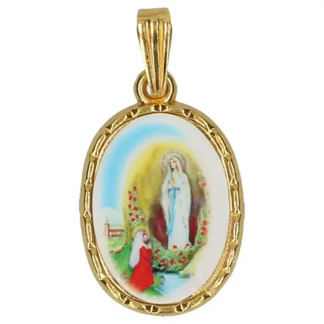 Médaille 20 mm Ov - Appar Lourdes - Métal Doré