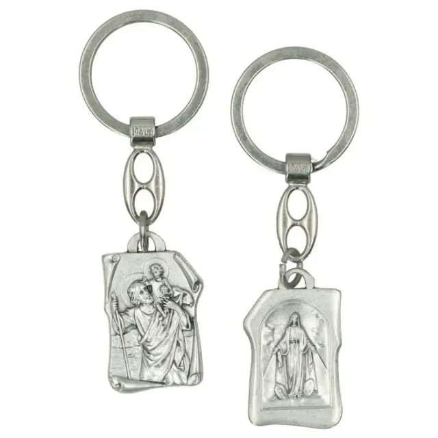 Porte-Clefs Parchemin St Christophe / Miraculeuse
