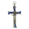 Cross St Benedict 8 x 4 cm Metal blue Email