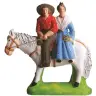 Santon Carbonel (N°2) Sujet Français Gardien arlésienne cheval