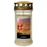 Candle in glass with golden metal lid - white - Nous ne t'oublierons jamais - 10 pieces per box