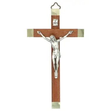 Kruisbeeld - 15 cm - Hout Lichtbruin