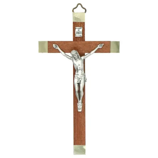 Kruisbeeld - 15 cm - Hout Lichtbruin