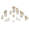 Kerstgroep van 11 witte figuren - 12 cm