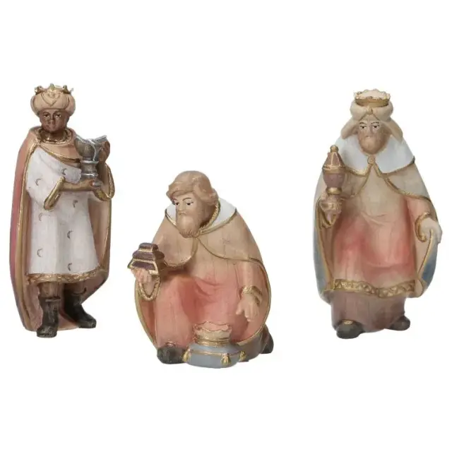 The three Wise Men : wood carving nativity scene Pema 12 cm