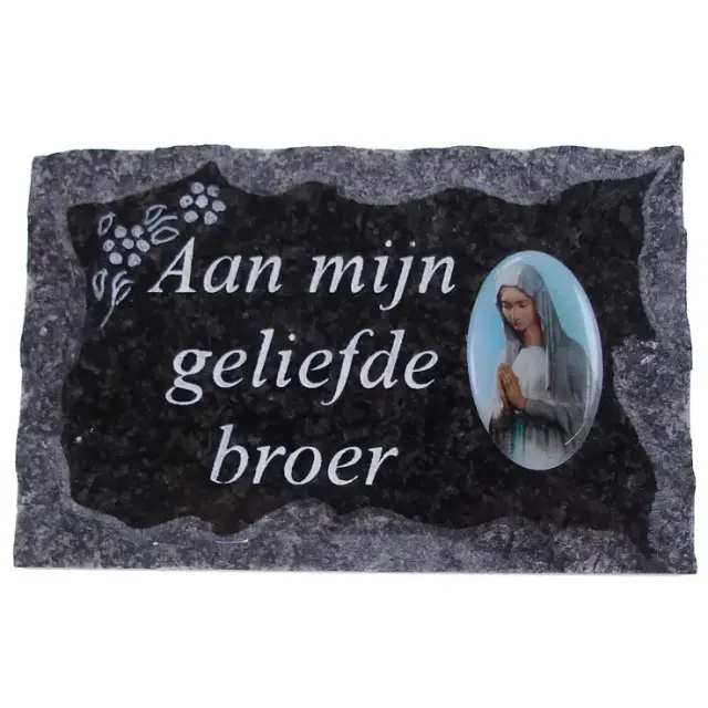 Plaque Cimetiere Aan mijn geliefde broer 9x14