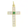 Croix - 30 mm - Email blanc