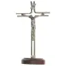 Croix sur Base - 20 cm - Métal Nickelé