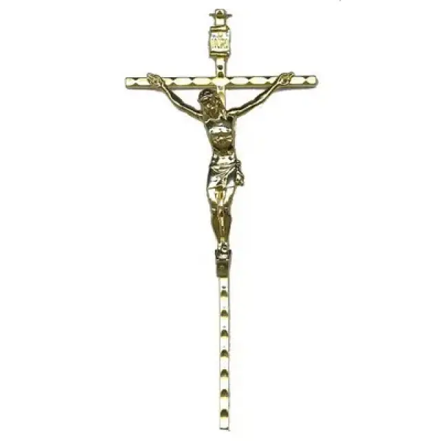 Wall Cross 15 cm Golden metal