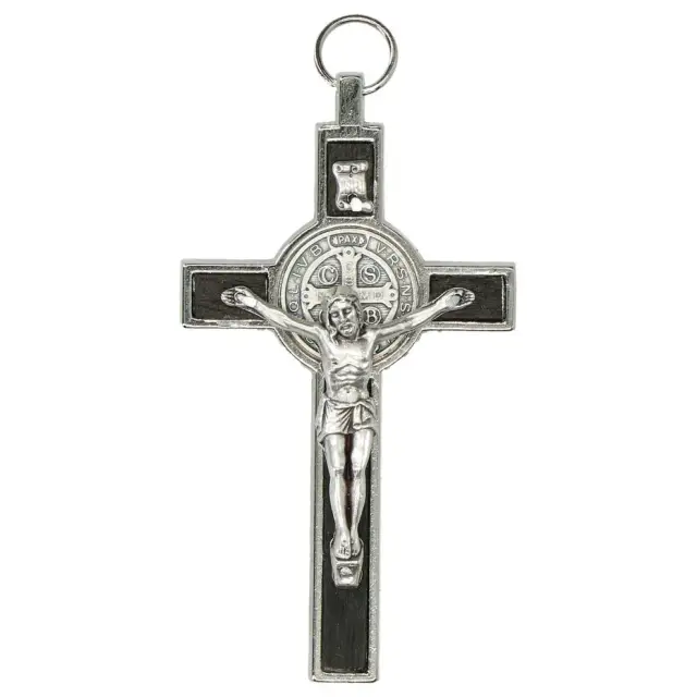 Sint-Benedictuskruis - 8 X 4 cm - Zwart Hout + Doos