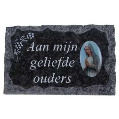 Plaque Cimetiére 9x14 cm - Aan mijn geliefde ouders