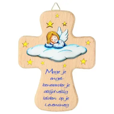 wall cross Moge I engelbewaarder 14x10 cm
