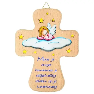 wall cross Moge I engelbewaarder 14x10 cm